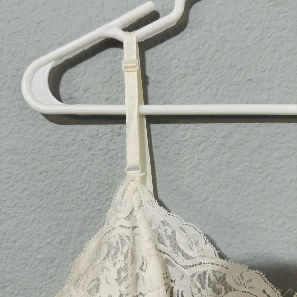 Vintage Wonder Maid Women Elegant Cream Lace Slip Dress Adjustable Strap Size 34 - Picture 7 of 12